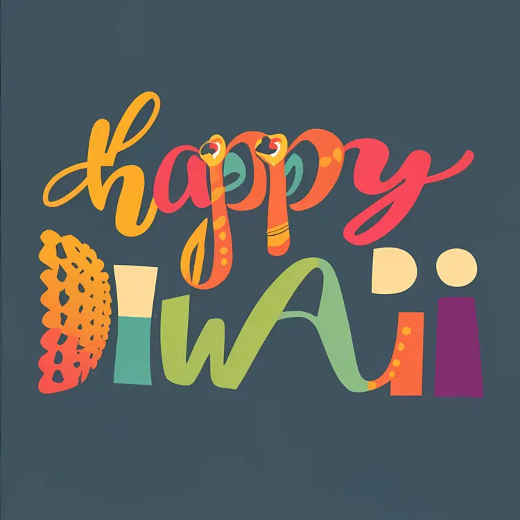 Happy Diwali Celebration with Artistic Design