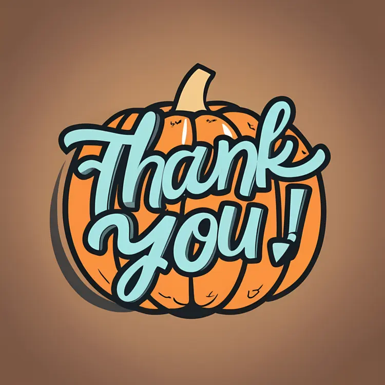 Thank You Message on a Pumpkin