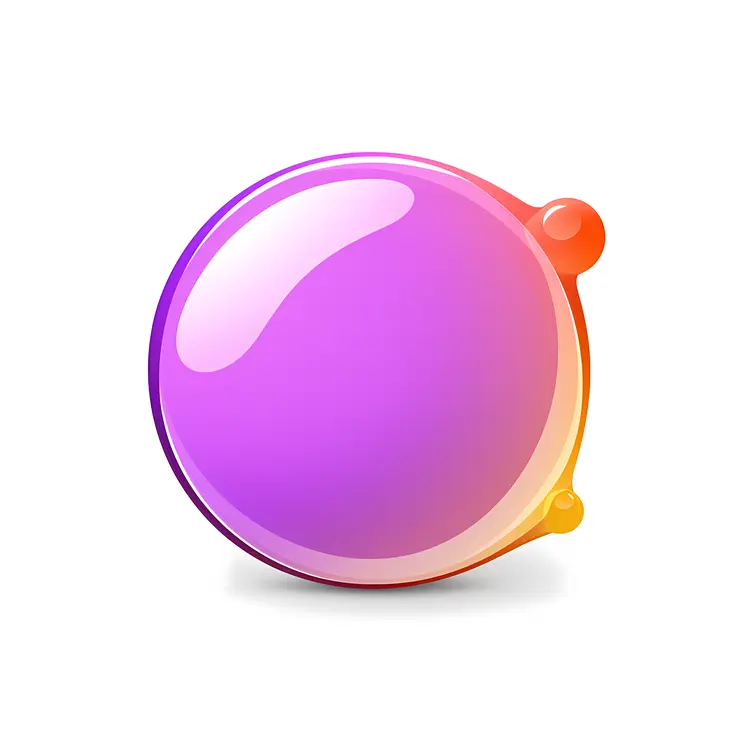 Glossy Purple Bubble Illustration