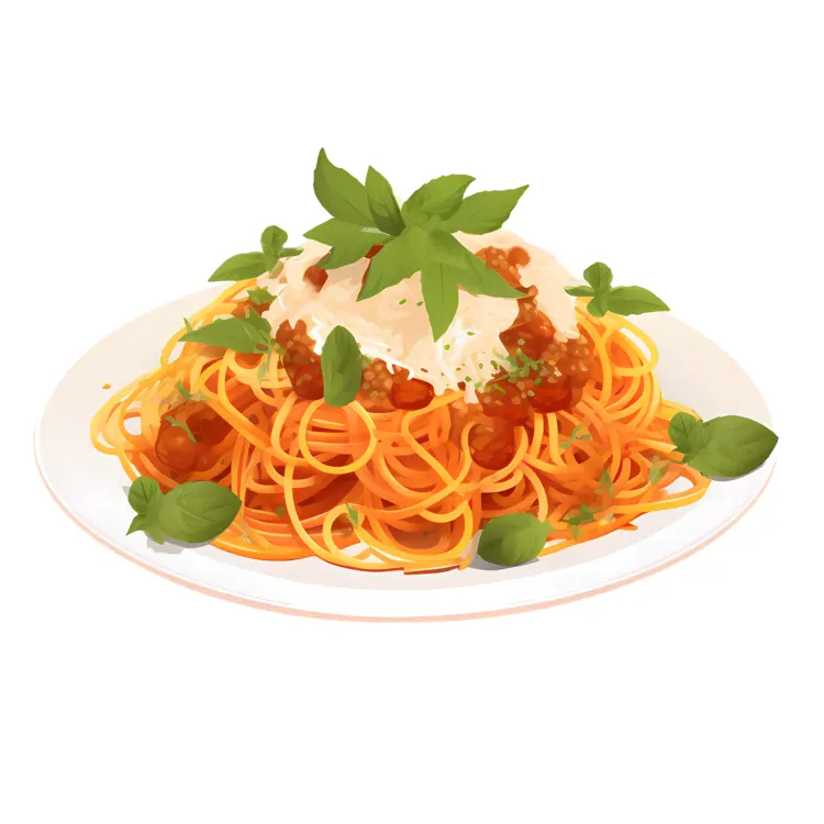 Delicious Spaghetti with Tomato Sauce and Basil