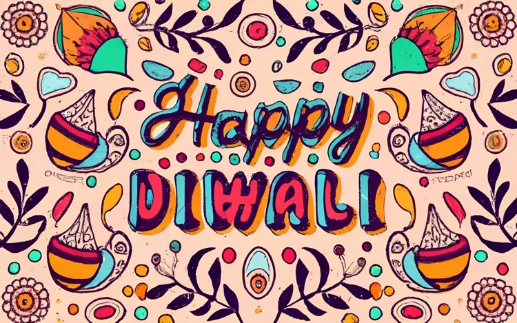 Happy Diwali with Colorful Rangoli