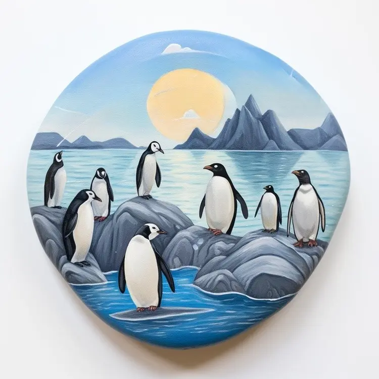 Penguins on Rocky Shore