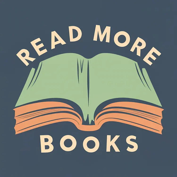 Open Book with 'Read More Books' Text