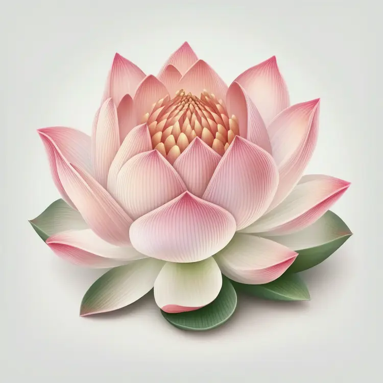 Beautiful Pink Lotus Flower Illustration