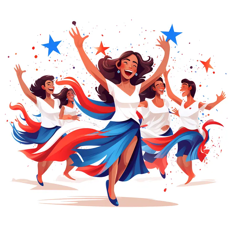 Joyful Women Dancing in Celebration