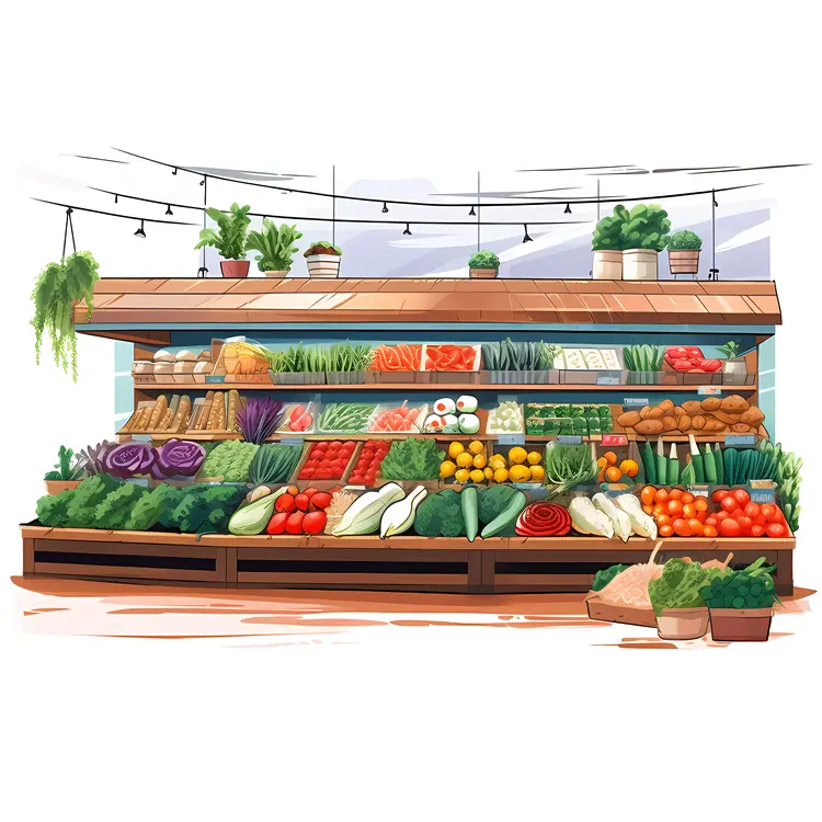 Vibrant Vegetable Stand at Market