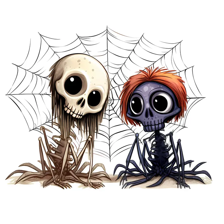 Skeleton Spider Friends