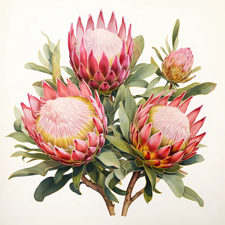 Beautiful Pink Protea Flowers