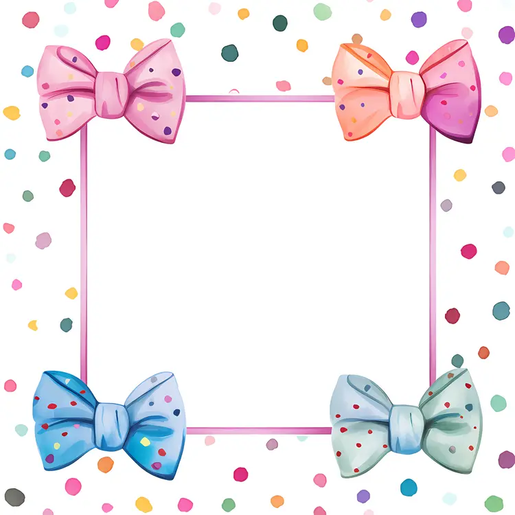 Polka Dot Bows Frame