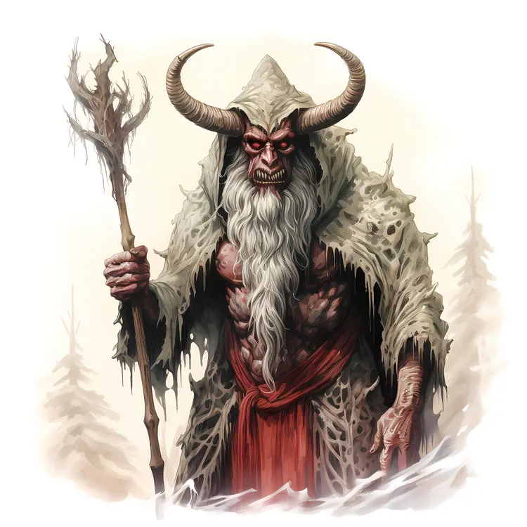 Demon with Staff in Forest