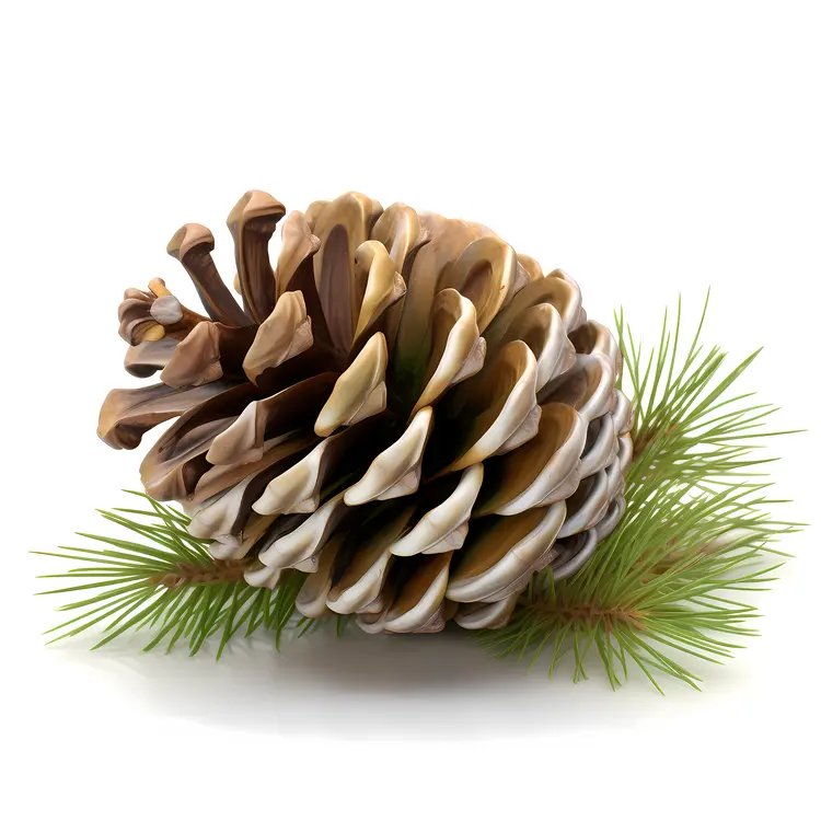 Pine Cone with White-Tipped Scales