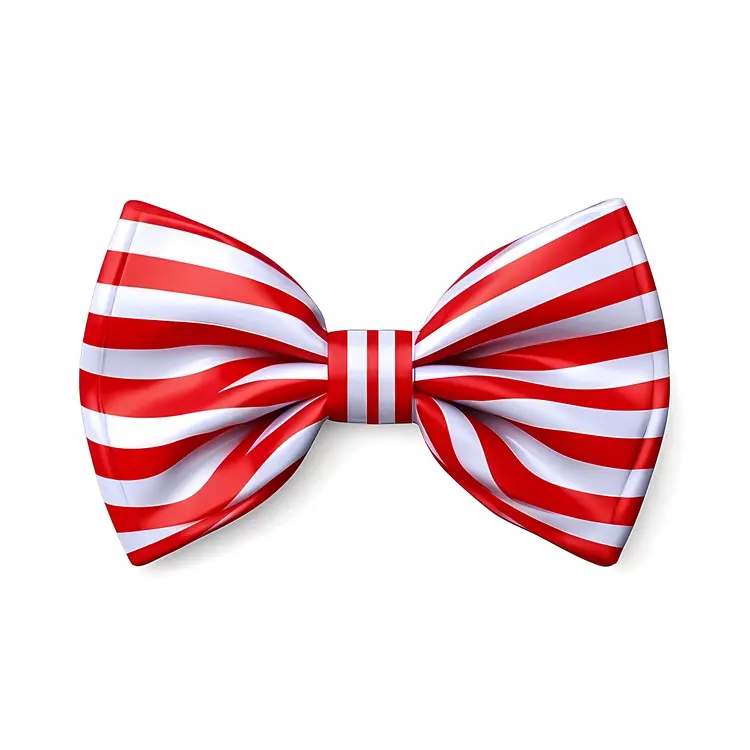 Red and White Striped Bow Tie for Festive Occasions