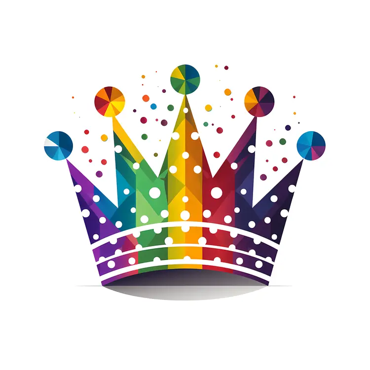 Colorful Polka Dot Crown