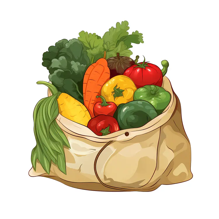 Fresh Vegetables in a Bag