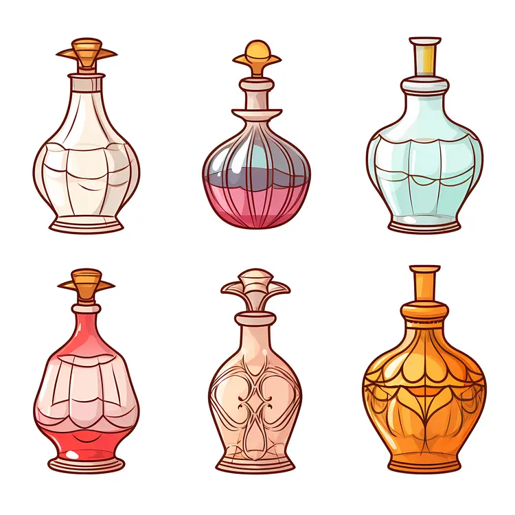 Vintage Perfume Bottles Assortment
