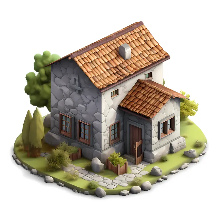 Small cute doodle house