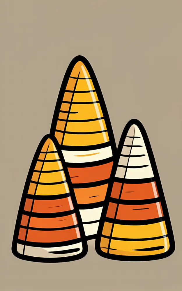 Striped Candy Corn for Halloween