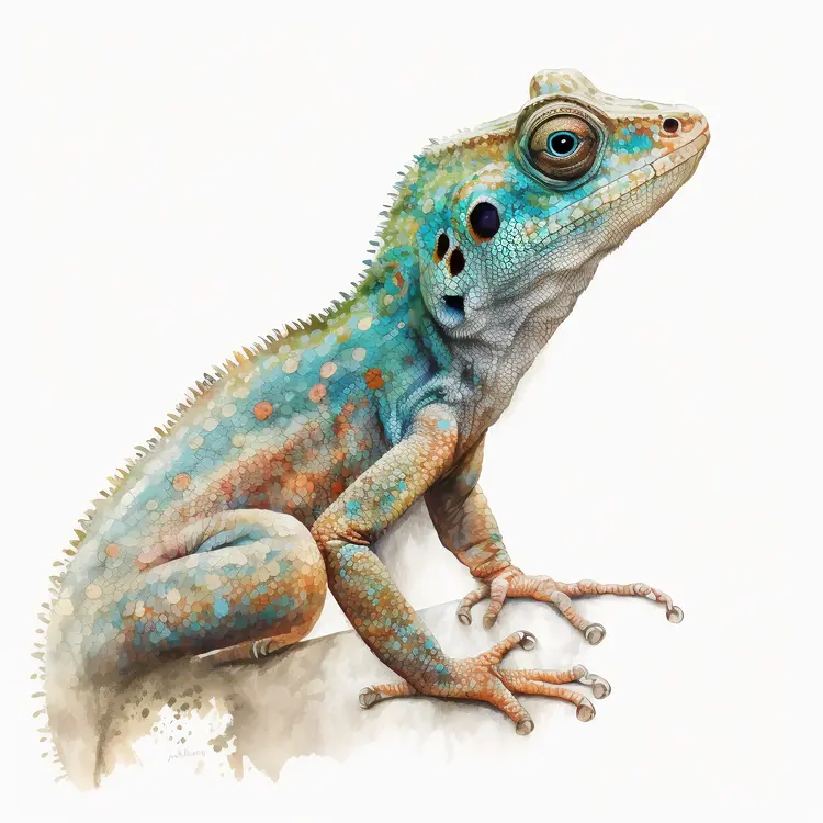 Colorful Lizard with Spots
