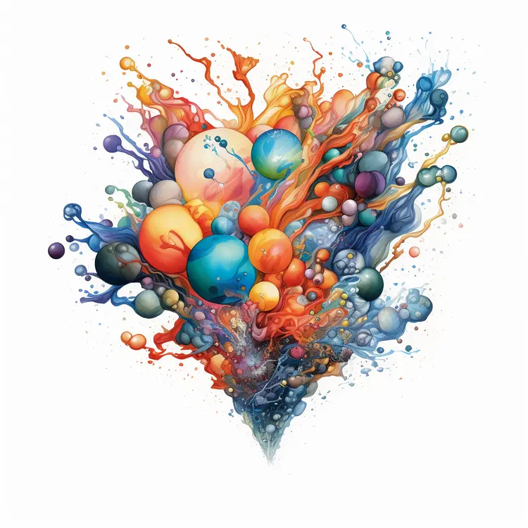 Colorful Bubbles Abstract Art