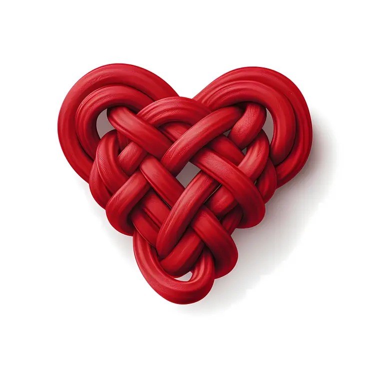Red Knotted Heart
