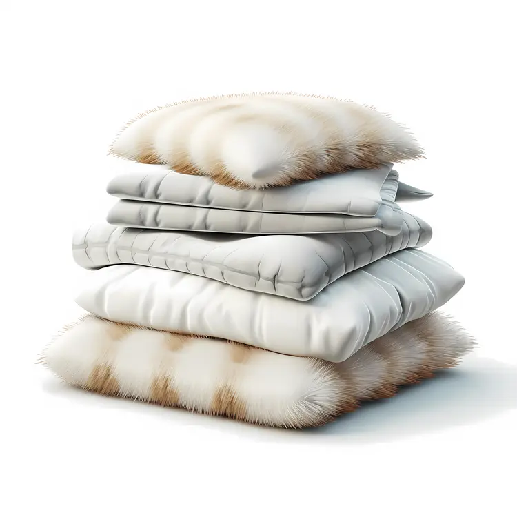 Soft Stack of White Blankets