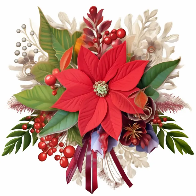 Beautiful Poinsettia Christmas Decoration