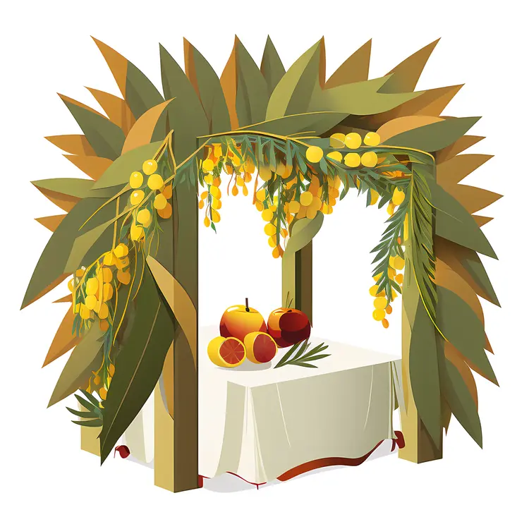 Decorated Tent with Fruits
