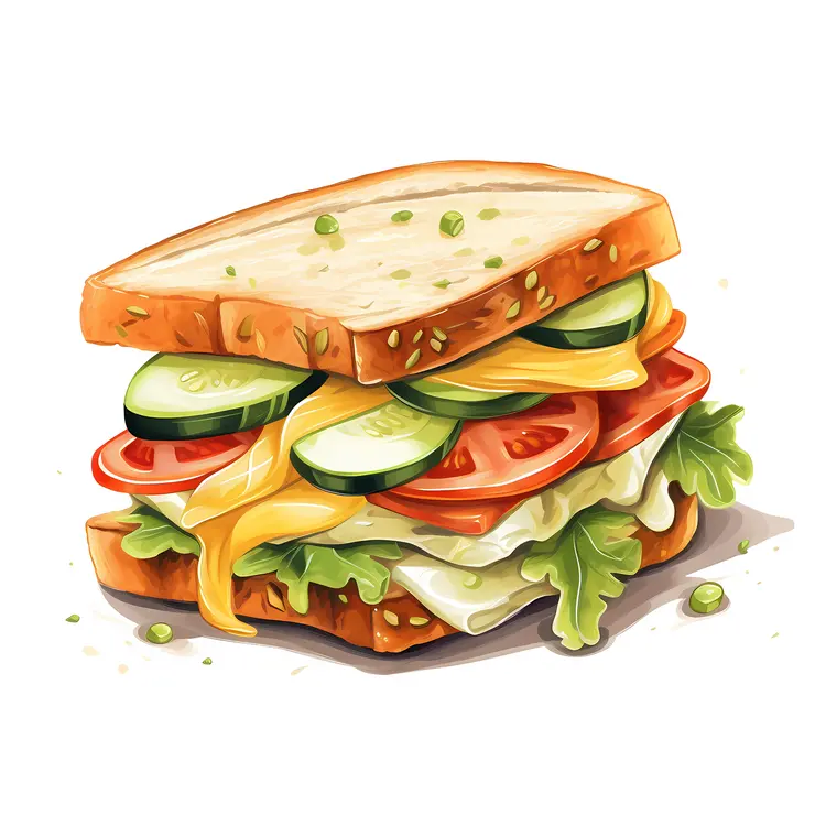 Healthy Sandwich with Fresh Ingredients