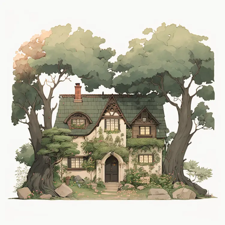 Charming Cottage House Surrounded by Nature