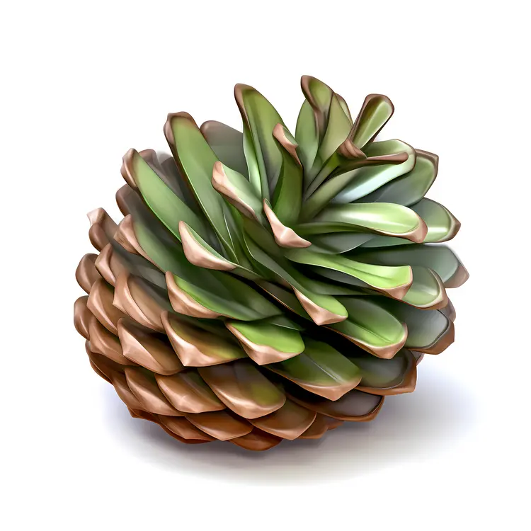 Green and Brown Pine Cone