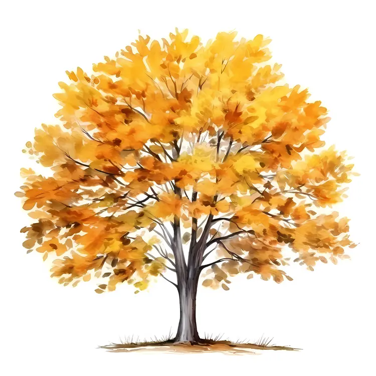 Tree with Golden Leaves
