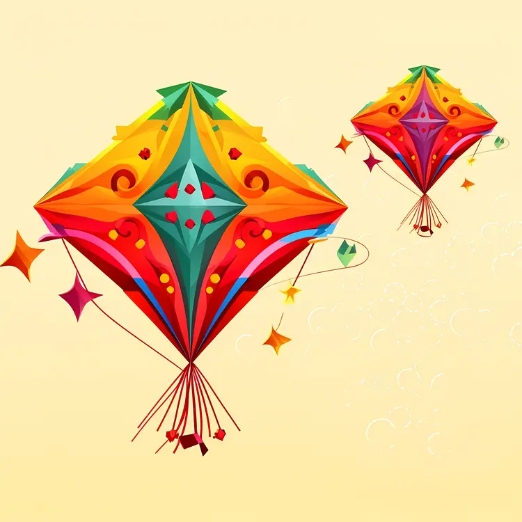 Colorful Kites Flying in the Sky