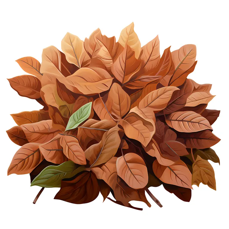 Brown Autumn Leaves Illustration