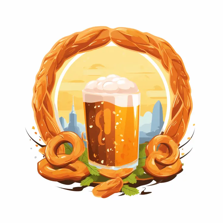 Beer and Pretzels for Oktoberfest Celebration