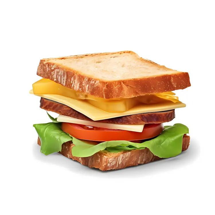 Melted Cheese Sandwich with Fresh Lettuce
