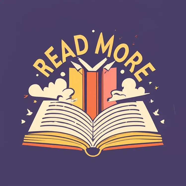 Open Book with 'Read More' Text
