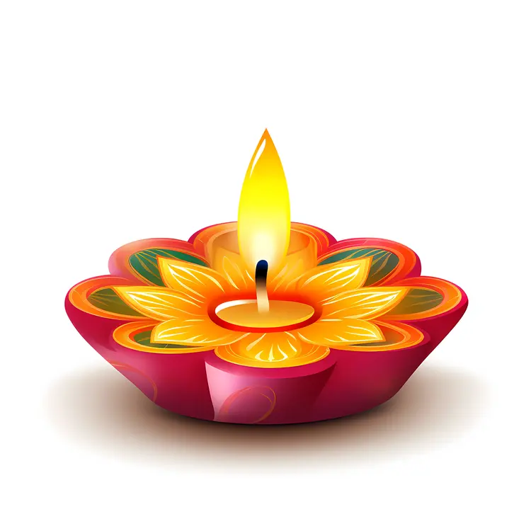 Glowing Diya Lamp for Diwali
