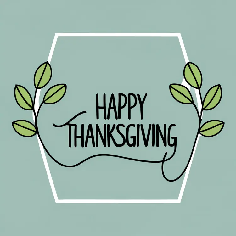 Happy Thanksgiving with Hexagonal Frame