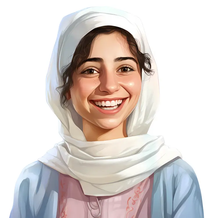 Smiling Woman in Hijab Portrait