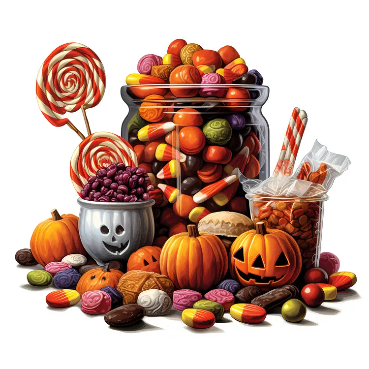 Halloween Candy Jars with Pumpkins