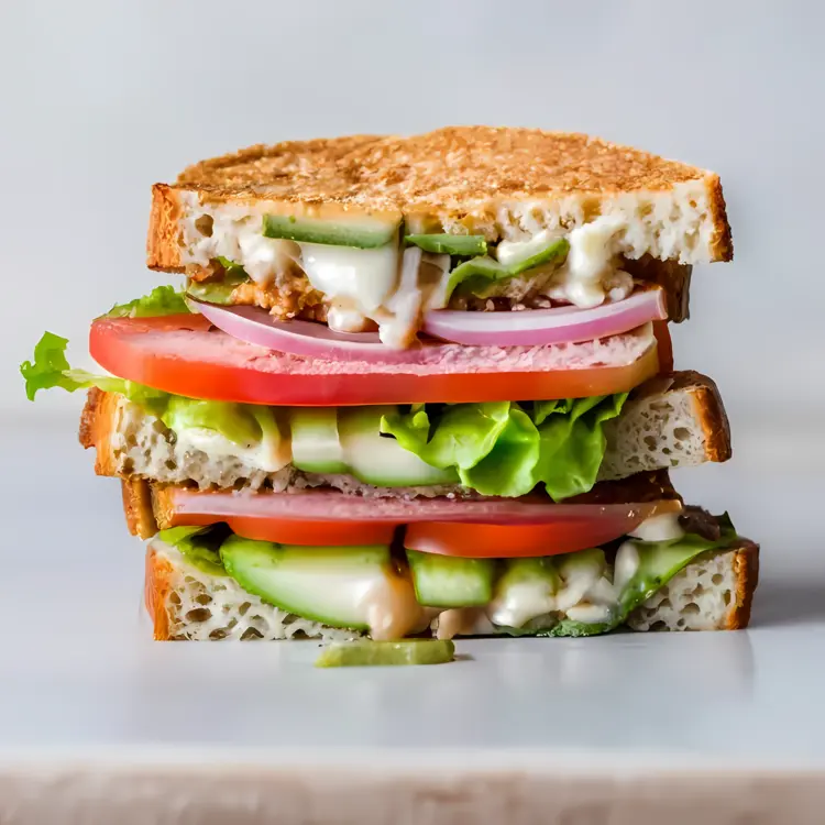 Stacked Vegetable Sandwich