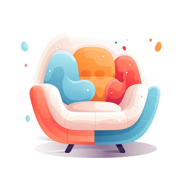 Modern Armchair with Colorful Design