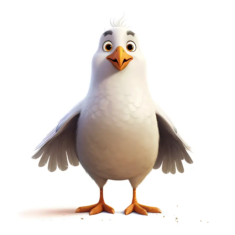 Cute Cartoon Seagull