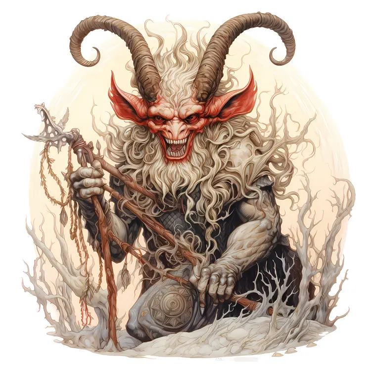 Mythical Horned Creature Illustration