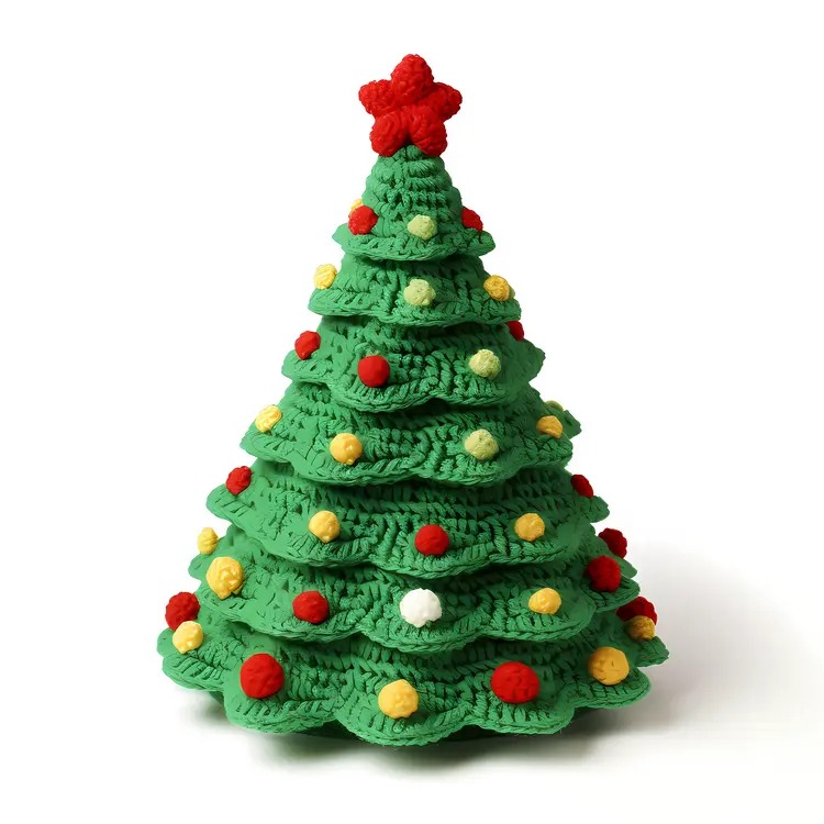 Christmas Tree with Colorful Ornaments
