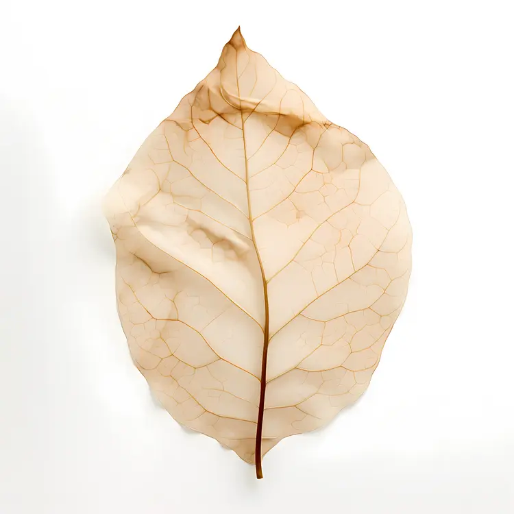 Brown Dried Leaf with Veins