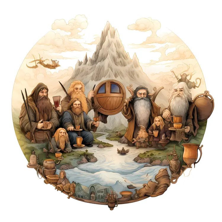 Fantasy Characters with Mountain