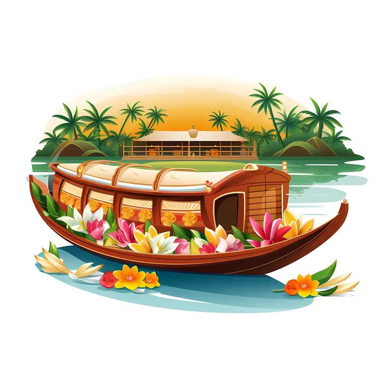 Houseboat at Sunset