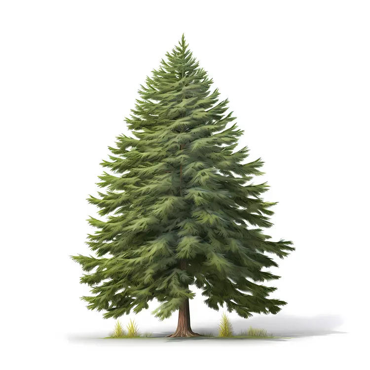 Realistic Pine Tree Illustration