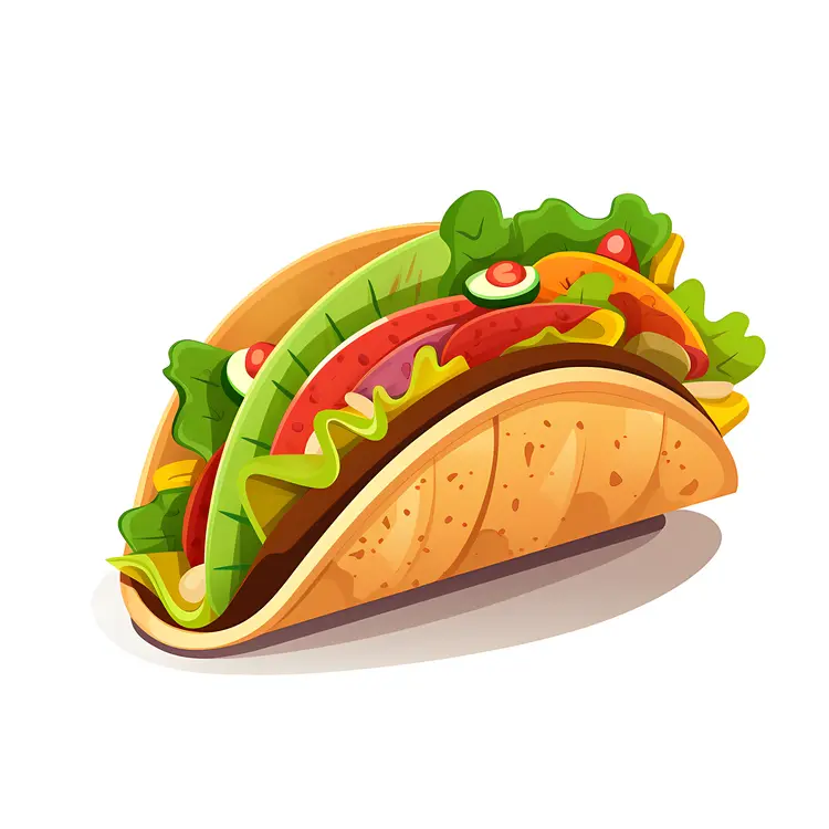 Delicious Taco with Fresh Vegetables